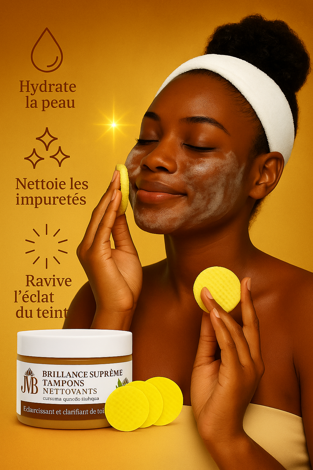 TAMPON NETOYANTE&DEMAQUILLANT 2en1